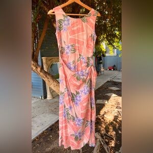 Vintage La Cabana Hawaiian Wrap Midi Dress Size S